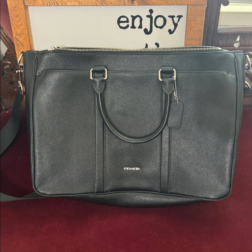 Coach Black Leather Satchel